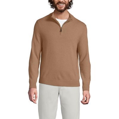 Lands' End Men's Fine Gauge Cashmere Quarter Zip