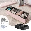 StorageBud Storage Ottoman for Bedroom End of Bed, Velvet Storage Bench, Large Storage Ottoman Bench, Entryway Bench with Storage - 2 of 4