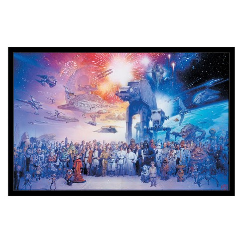 Star Wars Galaxy Framed Poster Trends International