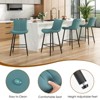 Bencmate Dining Chairs, Faux Leather Counter Height Bar Stools Set of 2, Modern Barstool Counter Chairs for Dining Room, Black, 15.7"*19.3"*36" - 4 of 4