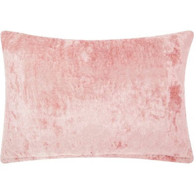 Rose Velvet Tassel Rectangular Throw Pillow 14" x 20"