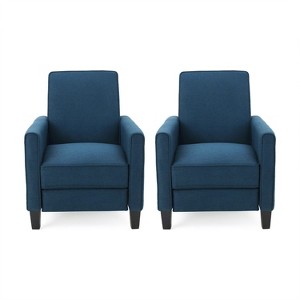 Christopher Knight Home Darvis Contemporary Upholstered Pushback Recliners (Set of 2) - 1 of 4