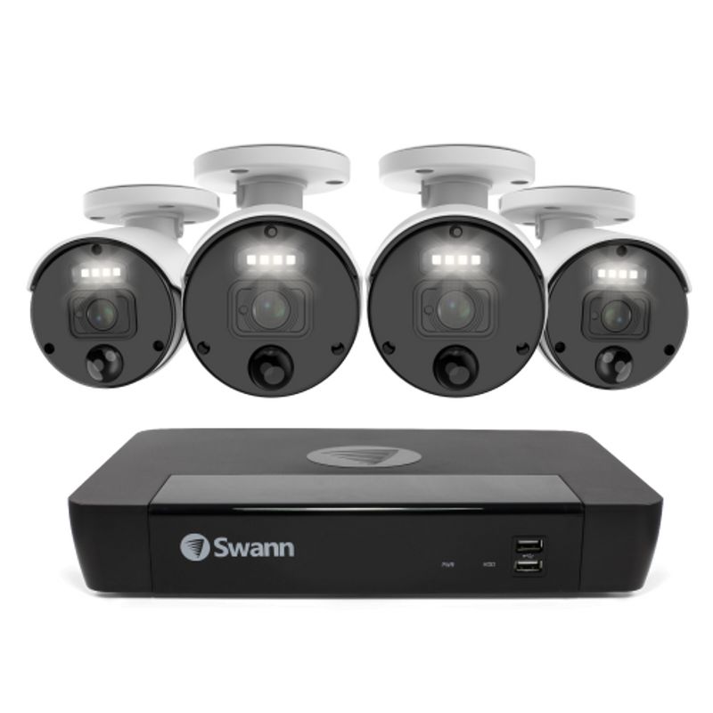 Swann NVR Security System, Round Master Bullet Cameras, 87680 Hub, Black, 2 of 9