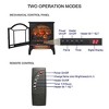 18'' Electric Fireplaces 3-sided View Infrared Electric Stove Heater With 1500W Fast Heating 3D Realistic Flame 1 - 9H Timer Stove - 3 of 4