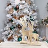 AuldHome Design Wooden Reindeer Statues Set of 2; Primitive Style Mango Wood Christmas Holiday Figurines - 2 of 4