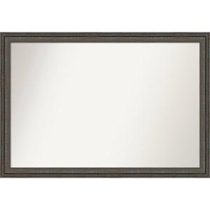 40"x28" Non-Beveled Upcycled Wood Bathroom Wall Mirror Brown/Gray - Amanti Art: Modern Rectangular Design, Wall Mounted - 1 of 4