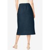 Jessica London Women's Plus Size Comfort Waist Stretch Denim Midi Skirt - 3 of 4