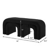Modern U-Shaped Ottoman Bench Set with Foam Padded Seats for Extra Seating and Footrest Use in Living Room -3irtyhousy - 4 of 4