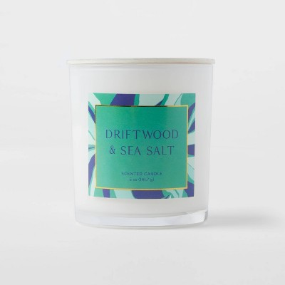 5oz Glass Jar Driftwood and Sea Salt Candle - Opalhouse™