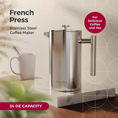 Stainless Steel Double Insulated French Press Coffee Maker