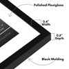 Americanflat 13x16 Picture Frame with Polished Plexiglass - Use as 9x12 Frame with Mat or Display 13x16 Photo Without Mat - Black - 3 of 4