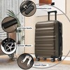 Lyngins 2-Piece Carry on Luggage Set – 20" Hardside Spinner Suitcase (ABS Material), Foldable Duffel Bag (25L Extra Space), 360° Dual Wheels - 4 of 4
