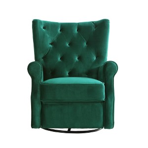 SECOND STORY HOME Alice Wingback Swivel Recliner Accent Chair - 1 of 4