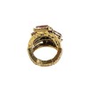 SOHI Women's Crimson Red Stacked Stone Cocktail Ring - 2 of 4