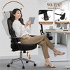 VECELO High Back Ergonomic Office Chair with Wheels, Tilt Mesh Computer Desk Chair with 3D Armrests & Headrest, Lumbar Support, Black - 4 of 4
