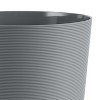 LunaLulinlk Soft Touch Ribbed Plastic 1.98 Gallon Wastebasket in Grey for Bathroom, Kitchen and Bedroom - 3 of 4