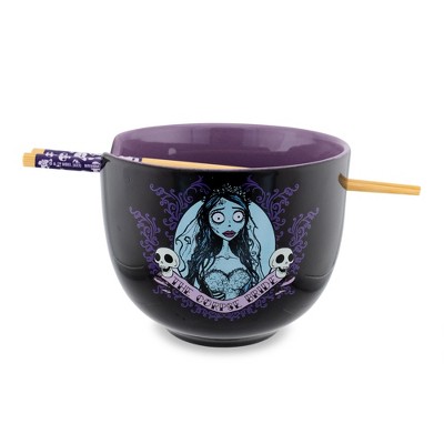 Silver Buffalo Tim Burton's Corpse Bride Emily 20-ounce Ramen Bowl And  Chopstick Set : Target