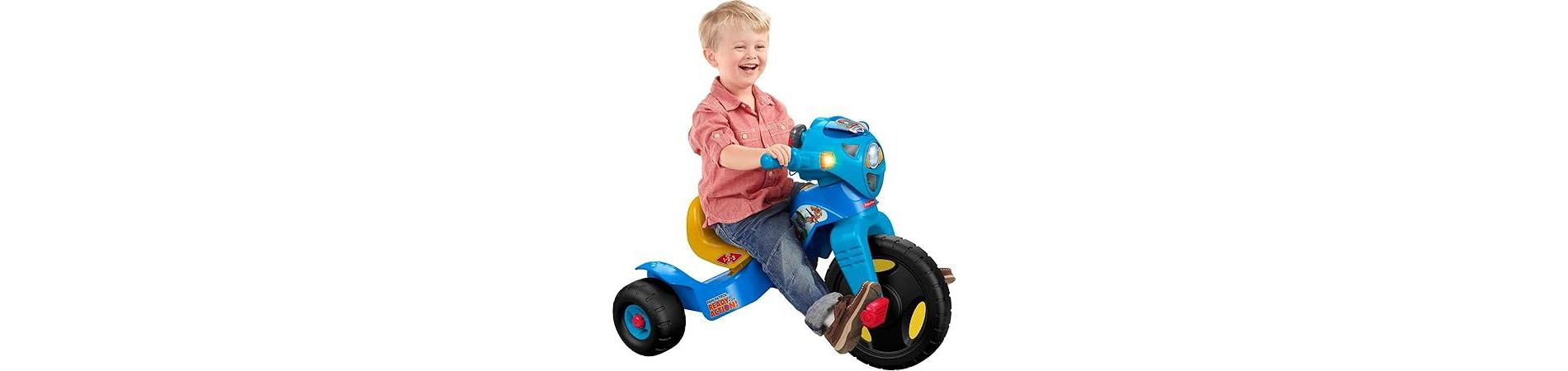 Fisher‑Price Nickelodeon Paw Patrol Lights and Sounds Tricycle Toddler Ride-On Toy with Interactive Sounds Sturdy Three-Wheel Design
