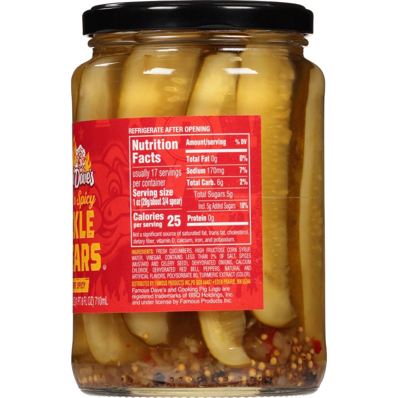 Famous Dave's Signature Spicy Pickle Spears - 24oz, 5 of 6