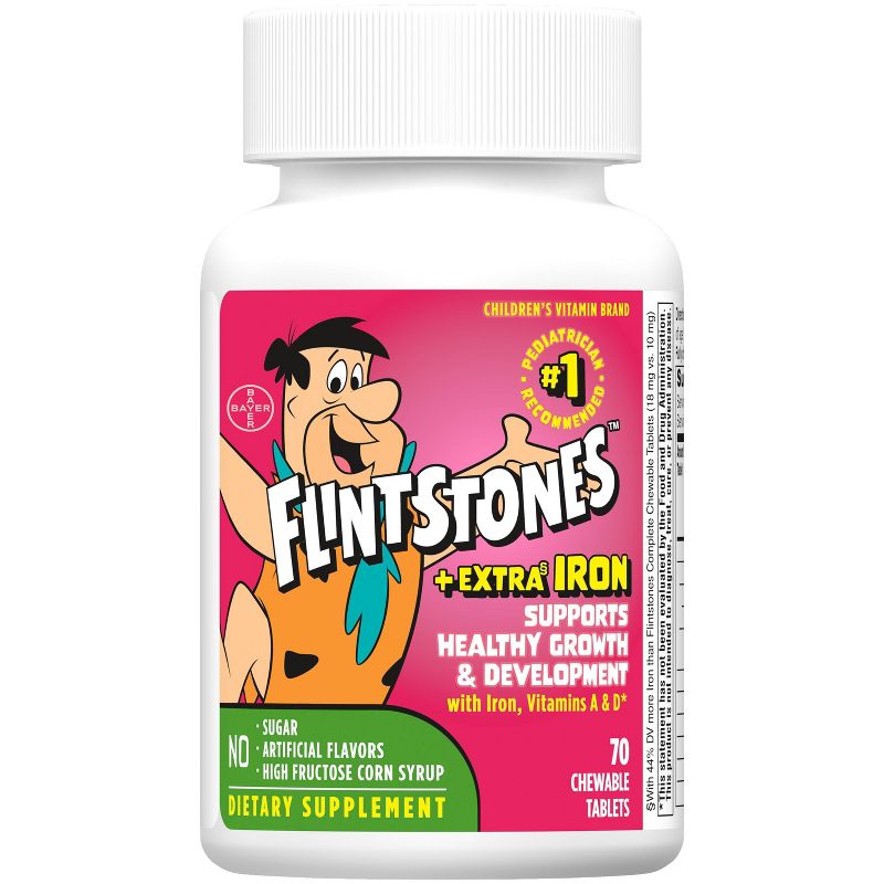 Flintstones Children&#39;s with Iron Chewable Multivitamin - 70ct, 3 of 8