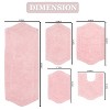 Waterford Tufted Bath Rug, Extra Soft and Absorbent, Non-Slip Bath Mats, Machine Washable bath rugs for Bathroom, 5 Pcs Set with Contour, Pink - 3 of 4
