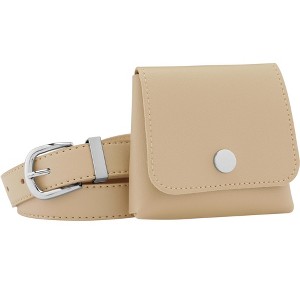 INSPIRE CHIC Women's Fanny Pack Faux Leather Belts with Removable Mini Pouch Small Purse Waist Belt Bag 1 Pc - 1 of 4