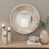 35"x35" Wooden Wall Mirror with White Wash Effect Cream - Olivia & May: No Assembly, MDF Frame, Indoor Use - 4 of 4