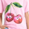 Girls' Short Sleeve Knit Oversized Cherries Graphic T-Shirt - Cat & Jack™ - Soft Pink - 2 of 4
