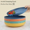 Itopfox Wheat Straw Dinnerware Set of 32, Unbreakable Plates and Bowls for 8, Dishwasher Safe for Kitchen and Camping, Vibrant Series - 4 of 4