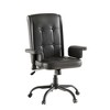 VECELO Ergonomic Leather Office Chair, Adjustable Swivel Desk Chair with Armrests & Lumbar Support, Black/Brown - 2 of 4