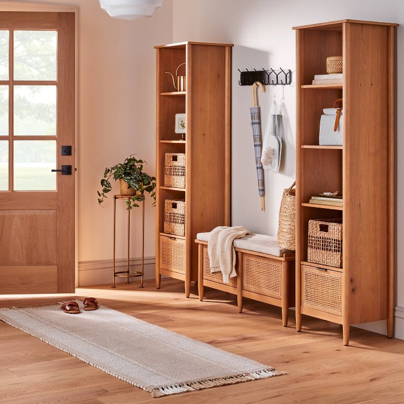 Modular Wood &#38; Cane Entryway Storage Cabinet - Natural - Hearth &#38; Hand&#8482; with Magnolia, 3 of 11