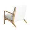 Yami Modern Wood  Accent Chair with Pillow, Upholstered Sofa, Armchair for Bedroom and Living Room, Indoor Furniture - The Pop Home - 4 of 4