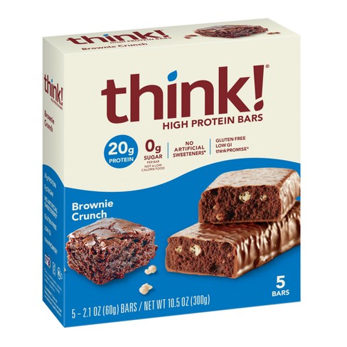 think! High Protein Brownie Crunch Bars - 2.1oz/5ct - image 1 of 4