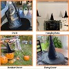 4E's Novelty Black Witch Hat – 14" Pop-Up Oxford Witch Costume Accessory for Adults & Kids - 4 of 4
