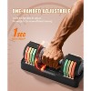 5-in-1 Adjustable Dumbbell Set/Single, 12.5-55LB Free Weights with Anti-Slip Handle & Rainbow Plates for Home Gym - 3 of 4