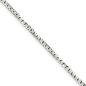 Black Bow Jewelry 2.5mm Sterling Silver Diamond Cut Solid Octagonal Box Chain Necklace - 1 of 4