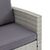 Barton 6 PCS Patio Dining Set Rattan Wicker Set With Wood Grain Top Table, Grey - 4 of 4