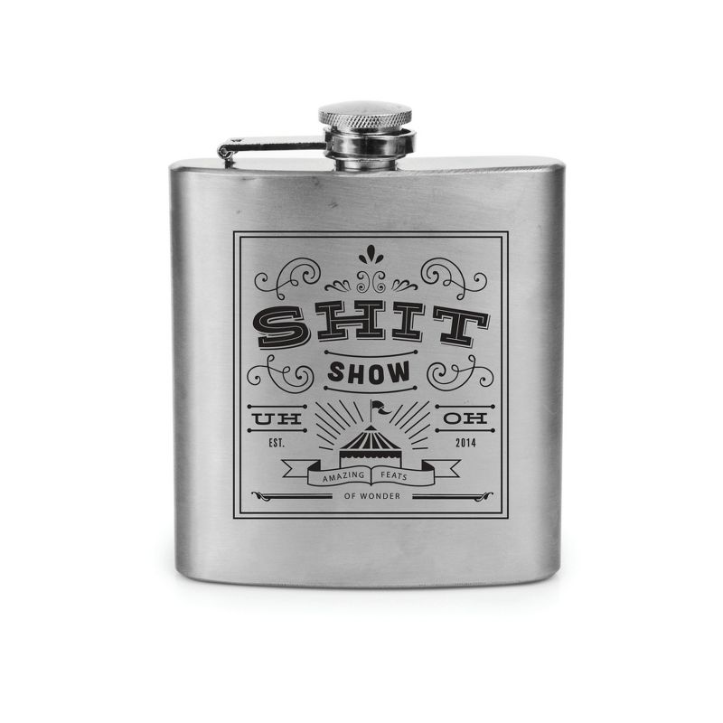 Stainless Steel Drinking Flask by True, 1 of 4