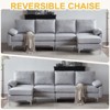 Karl Home |110 in. W Pillow Top Arm Chellie 4-Seat L-shaped Sofa in Gray - 4 of 4