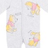 Disney Winnie the Pooh Baby 2 Pack Snap Sleep N' Play Coveralls Newborn to Infant - 4 of 4