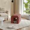 Vynxaria Ottoman Storage Bench - Brown Corduroy Cat Hideaway for Living Room, Entryway, and Bedroom - 4 of 4