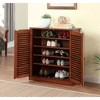 Okak Shoe Cabinet, Shoe Rack with 2 Louver Design  Doors and Adjustable Shelves, Shoe Storage Cabinet for Entryway, Hallway - 2 of 4