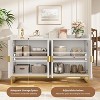 COZONY Fluted Sideboard with Storage Cabinet, Modern Buffet Console with Adjustable Shelves for Living Room, Kitchen, Entryway, Anti-Tip Design - 4 of 4