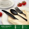 BRINJOY 20-Piece Black Stainless Steel Silverware Set - Mirror Polished Cutlery Set for 4, Dishwasher Safe - 3 of 4