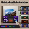 58" TV Stand Electric Fireplace With Glass Shelves,3D Fireplace TV Stand With USB Charging Television Table-Cuddlewood - 3 of 4