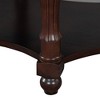 Okak Natural Farmhouse Coffee Table with Storage, 2-Tier Center Table Side Tables with Half Open Compartment for Living Room Bedroom - 4 of 4