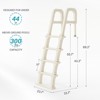 Angel Sar Adjustable 47 to 54 Inch Heavy Duty In-Pool Ladder, Above Ground Pools, High Visibility Anti Slip Steps, 400lb Capacity, White - 3 of 4