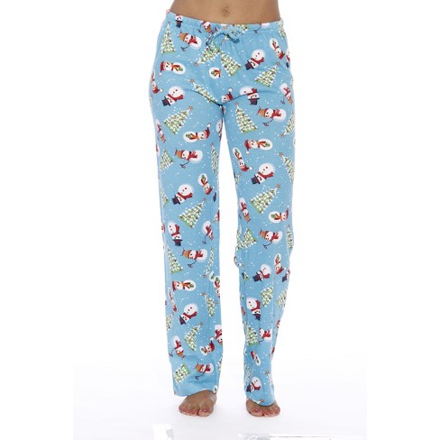 Just Love Women Pajama Pants Sleepwear Holiday Prints snowman Blue X large Target