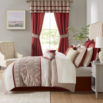 Madison Park Essentials Embroidered 24 Piece Room in a Bag Comforter Set