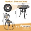 5-Piece Patio Set: Round Table & 4 Chairs - Cast Aluminum, All-Weather/Umbrella Hole & Adjustable Legs for Balcony/Backyard - 4 of 4